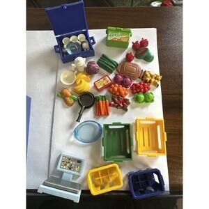 Playmobil  Box Vegetable Baskets Market Food Lot